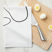 Linge De Cuisine Empreinte de patte blanc (Quart Plié)