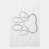 Linge De Cuisine Empreinte de patte blanc (Vertical)