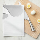 Linge De Cuisine Empreinte de patte de chien à l'air métallique (Quart Plié)