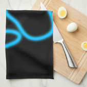 Linge De Cuisine Empreinte de patte de chien de Néon Bleu (Quart Plié)