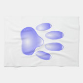 Linge De Cuisine Empreinte de patte de chien de verre (Horizontal)