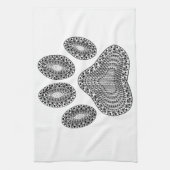 Linge De Cuisine Empreinte de patte d'encre Abstrait (Vertical)