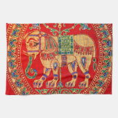 Linge De Cuisine Empreinte d'éléphants d'Inde orientale (Horizontal)