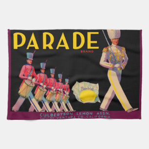 Linge De Cuisine Empreinte étiquette de citrons parade des années