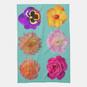 Linge De Cuisine Empreinte florale colorée (Vertical)