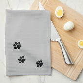 Linge De Cuisine Empreintes de pattes (Quart Plié)