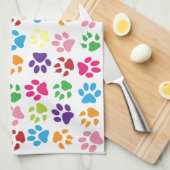 Linge De Cuisine Empreintes de pattes (Quart Plié)