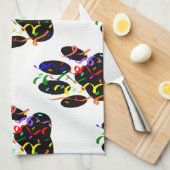 Linge De Cuisine Empreintes de pattes Confetti Et Motif Party Strea (Quart Plié)