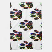 Linge De Cuisine Empreintes de pattes Confetti Et Motif Party Strea (Vertical)