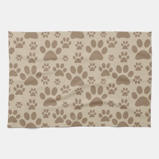 Linge De Cuisine Empreintes de pattes de chien ou de chat (Horizontal)