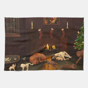 Linge De Cuisine En Attente Du Père Noël