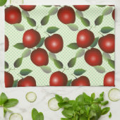 Linge De Cuisine En vichy aux pommes rouges (Plié)