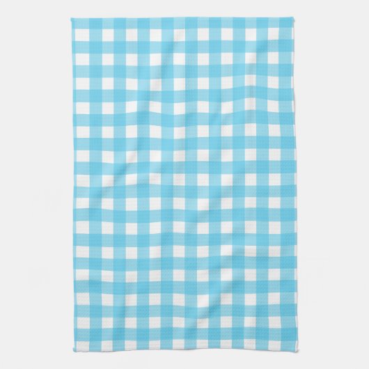 Linge De Cuisine En vichy bleu cérusé clair (Vertical)