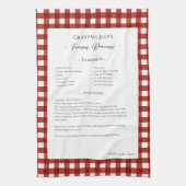 Linge De Cuisine En vichy de conservation de recettes familiales (Vertical)