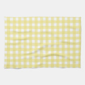 Linge De Cuisine En vichy jaune pâle et blanc (Horizontal)