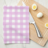 Linge De Cuisine En vichy rose pâle (Quart Plié)