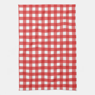 Linge De Cuisine En vichy rouge