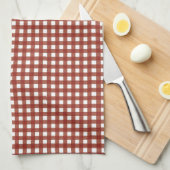 Linge De Cuisine En vichy rouge et blanc (Quart Plié)