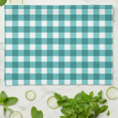 Linge De Cuisine en vichy turquoise (Plié)