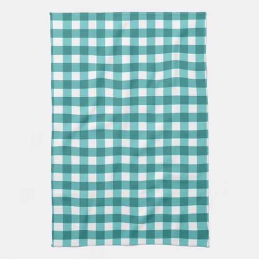Linge De Cuisine en vichy turquoise (Vertical)