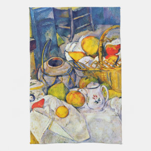 Linge De Cuisine Encore la vie avec panier de fruits, Paul Cezanne