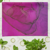 Linge De Cuisine Encre alcoolique violette (Plié)