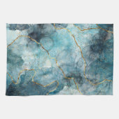 Linge De Cuisine encre d'alcool bleu (Horizontal)