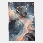 Linge De Cuisine encre d'alcool bleu foncé (Vertical)