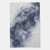 Linge De Cuisine encre d'alcool bleu foncé (Vertical)