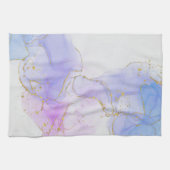 Linge De Cuisine Encre d'alcool rose, pourpre et bleu (Horizontal)