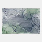 Linge De Cuisine encre d'alcool verte (Horizontal)