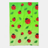 Linge De Cuisine Enfants mignonne Rouge coccinelle et congé vert en (Vertical)