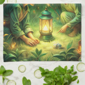 Linge De Cuisine Enfants mignons en forêt (Plié)