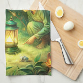 Linge De Cuisine Enfants mignons en forêt (Quart Plié)