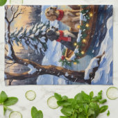 Linge De Cuisine English Setter Christmas Boat Holiday (Plié)