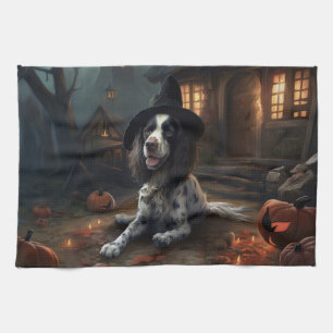 Linge De Cuisine English Springer Spaniel Citrouilles Halloween Épo