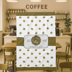 Linge De Cuisine Enseigne de salon de café professionnelle avec log