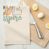 Linge De Cuisine Enseigner l'inspiration de l'amour - fournitures s (Quart Plié)