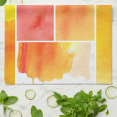Linge De Cuisine Ensemble d'aquarelle abstraite peint à la main (Plié)
