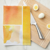Linge De Cuisine Ensemble d'aquarelle abstraite peint à la main (Quart Plié)