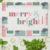 Linge De Cuisine Ensemble de Noël Merry & Bright (Plié)
