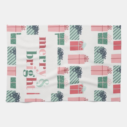 Linge De Cuisine Ensemble de Noël Merry & Bright (Horizontal)