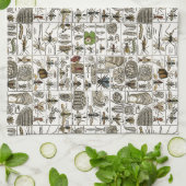 Linge De Cuisine Entomologie vintage (Plié)