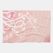 Linge De Cuisine Entourer des spirales, des figues et des fleurs (Horizontal)