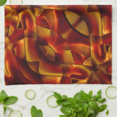 Linge De Cuisine Entrelacement de cravates orange brûlés (Plié)