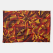 Linge De Cuisine Entrelacement de cravates orange brûlés (Horizontal)