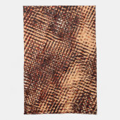 Linge De Cuisine Épais rayures croisées en orange avec ombre (Vertical)