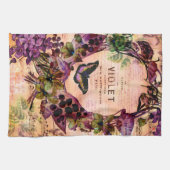 Linge De Cuisine Ephémère florale de papillon violet (Horizontal)