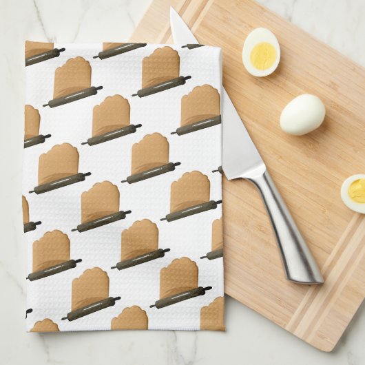 Linge De Cuisine Épingle à rouleaux et goudron (Quart Plié)