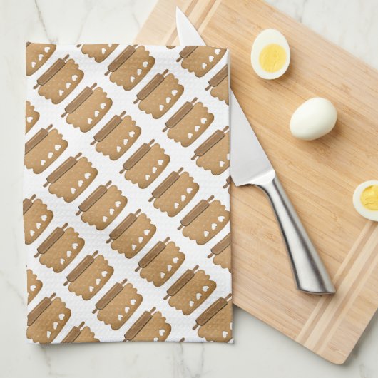 Linge De Cuisine Épingle à rouleaux et goudron (Quart Plié)